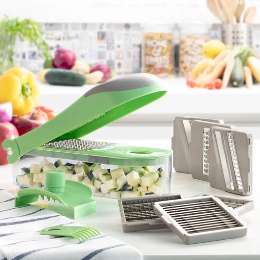 7 In 1 Vegetable Cutter Grater And Mandolin With Recipes