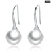925 Sterling Silver Elegant Round Pure Love Pearl Drop