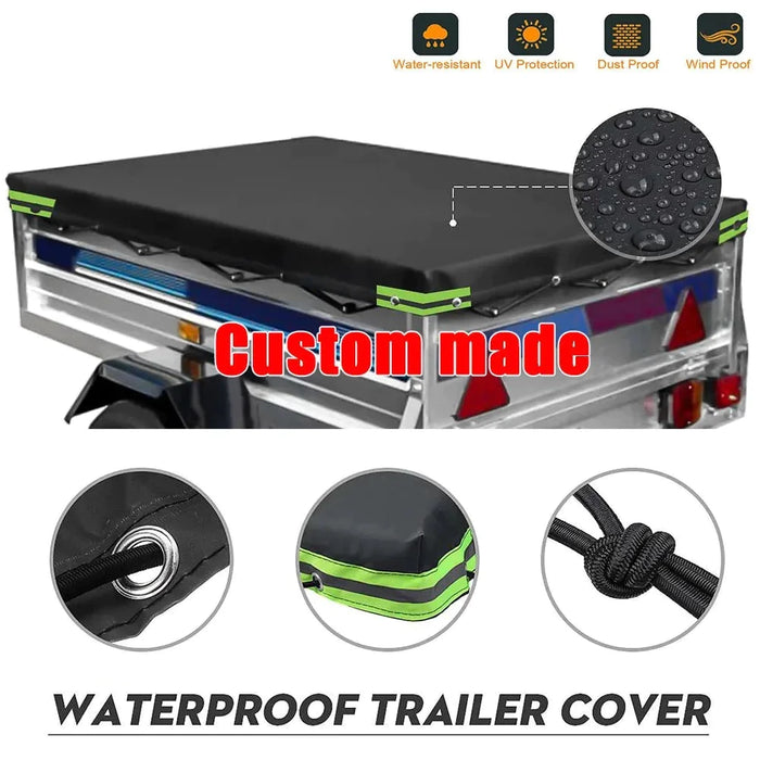 Universal Trailer Car Cover Auto Roof Tent Sunshade Waterproof Windproof Dustproof Outdoor Protector Travel Camping Canopy