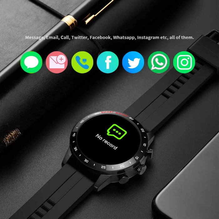 Men Smart Watch Heart Rate IP68 Waterproof Sports Fitness Watch Bluetooth Call Smartwatch Music Clock