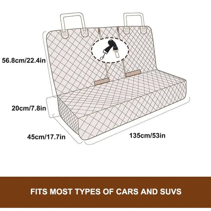 Bite Resistant Anti-slip Nylon Dog Car Seat Cover Central