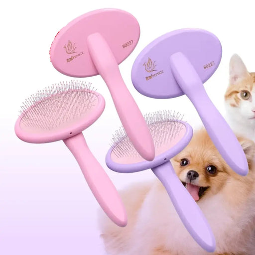 Pet Brush Dog Cat Hair Massage Handle Comb Grooming Cleaning