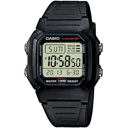 Casio W-800h-1aves Unisex Quartz Watch Black