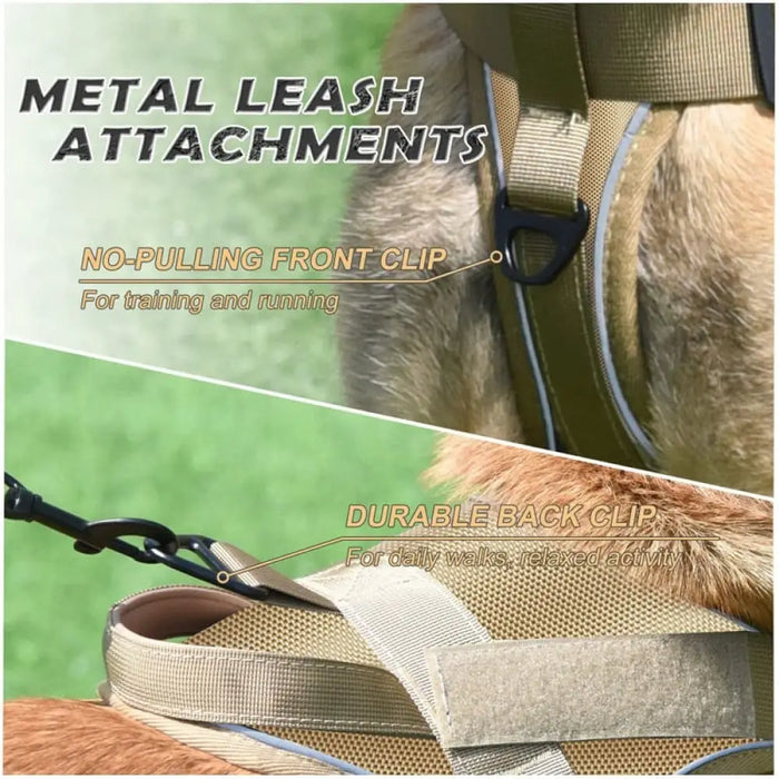 Durable Adjustable Reflective No Pull Pet Tactical Harness