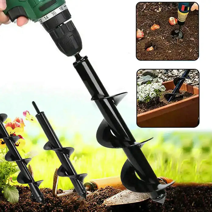 Planter Garden Auger Spiral Drill Planting Hole Soil Digger