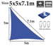 Sapphire Blue Waterproof Sun Sail Outdoor Awnings Polyester