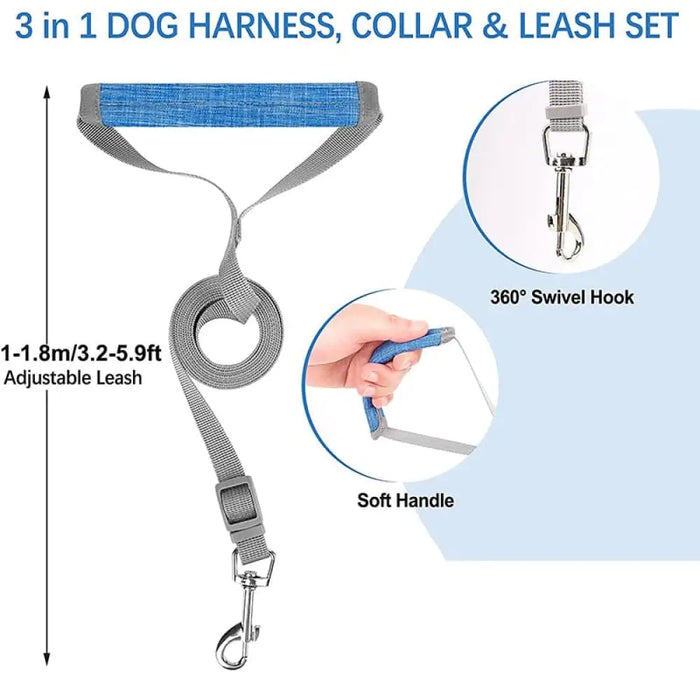 Soft Comfortable Reflective Padded Handle Dog Vest Harness