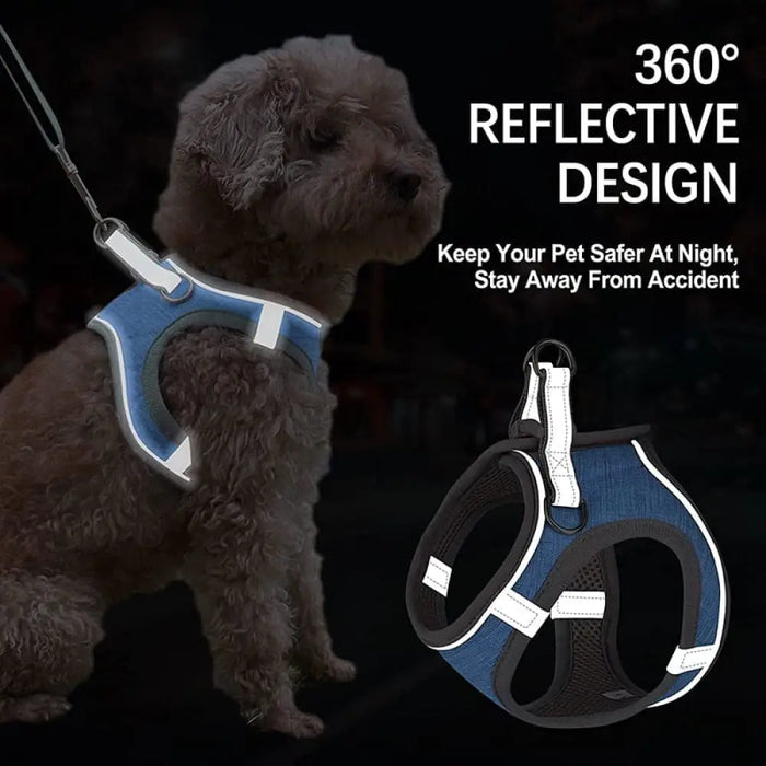Soft Comfortable Reflective Padded Handle Dog Vest Harness