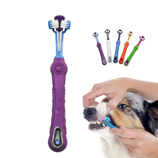 Three-sided Comfortable Healthy Dental Care Dog Tooth Brush