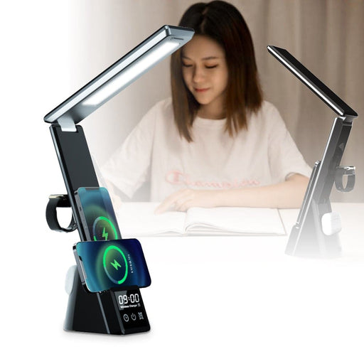 15w Led Table Lamp And Wireless Charging Station- Usb