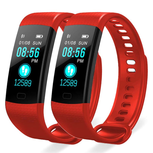 2x Sport Smart Watch Health Fitness Wrist Band Bracelet