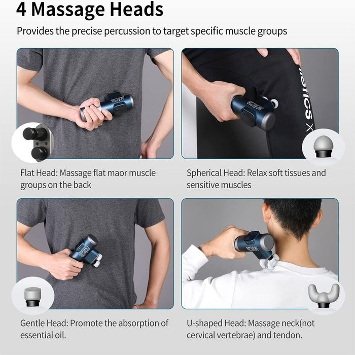 Professional Electric High Frequency Double Head Fitness Muscle Gun