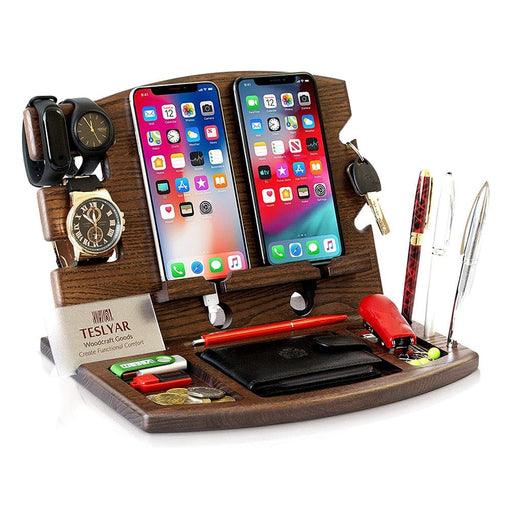Multifunction Bamboo Desktop Stand For Samsung Station For