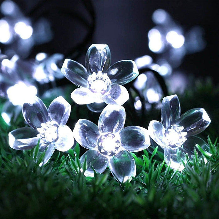 Solar Powered Flower String Lights Cherry Blossom Sakura