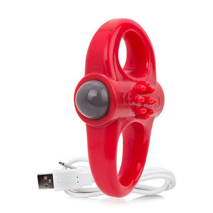 Vibraring Cockring By The Screaming O Charged Yoga Red