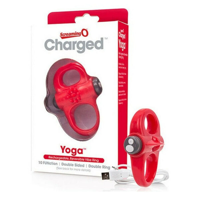 Vibraring Cockring By The Screaming O Charged Yoga Red