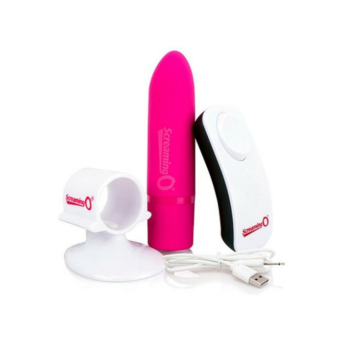 Positive Pink Vibrating Bullet With Remote Control By The Screaming O