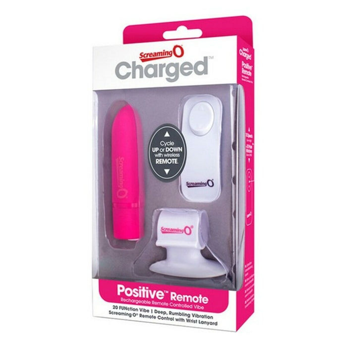 Positive Pink Vibrating Bullet With Remote Control By The Screaming O