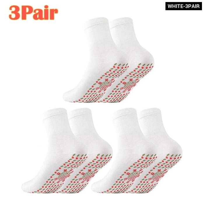 1-3 Pairs Winter Warm Comfortable Self-heating Magnetic Socks for Women Men