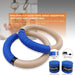 1 Pair Pull Up Wooden Gymnastic Ring Grip With Straps