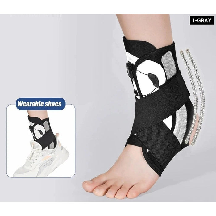 1 Pc Adjustable Lace Up Ankle Stirrup Compression For Sports Injury Recovery