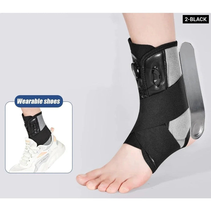 1 Pc Adjustable Lace Up Ankle Stirrup Compression For Sports Injury Recovery