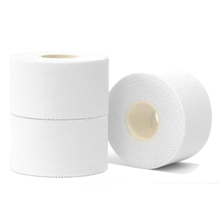 1 Roll White Cotton Non Sticky Residue Easy To Tear Athletic Tape For Injury Strain Knee Wrist