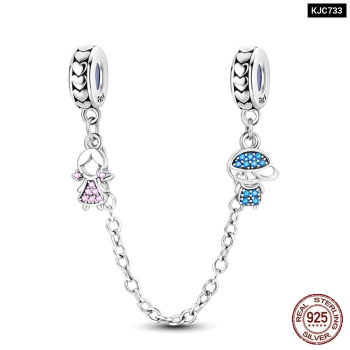 Womens 925 Sterling Silver Colourful Butterfly Travel Handbag Charms Heart Beads Fit Pandora Bracelet Diy Jewellery