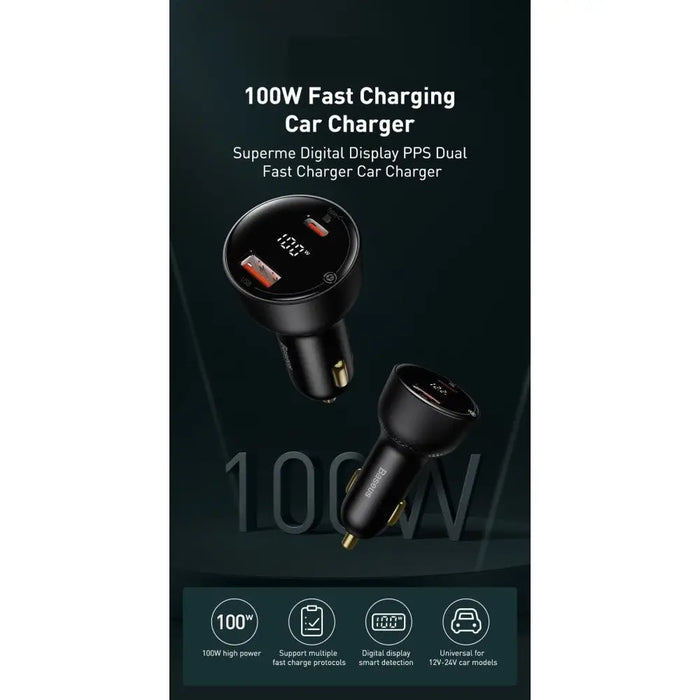 100w Qc4.0 Qc3.0 Pd Quick Car Charger For Iphone 14 13 12