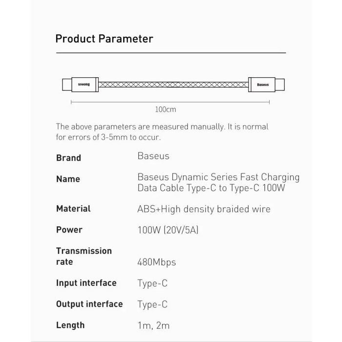 100w Usb c To Type Fast Charging Cable For Macbook Pro Ipad