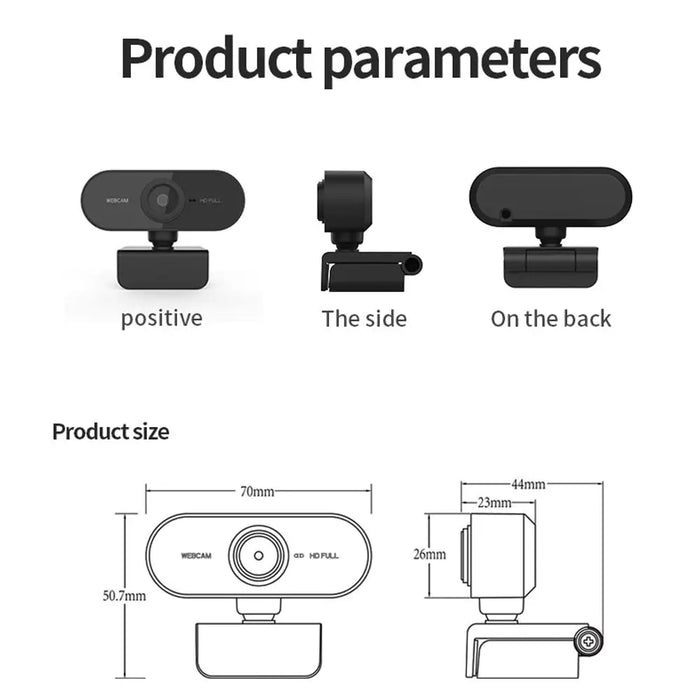 1080p Hd Usb Web Camera With Microphone For Computer Laptop