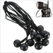 10pcs Black Length Optional Elastic Ball Rope Hiking Tent