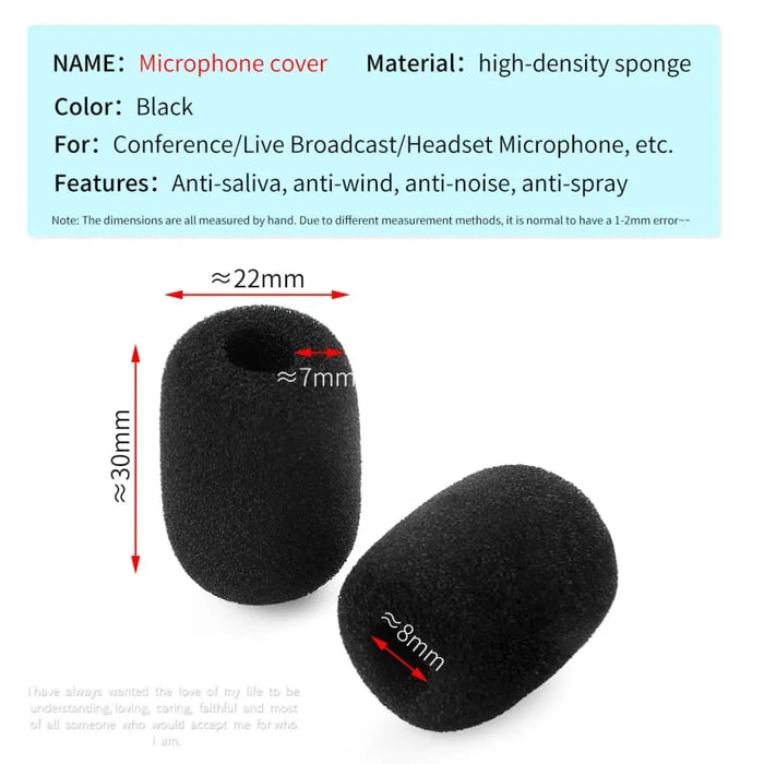 10pcs High-quality Spray-proof Protection Microphone Sponge