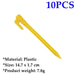 10pcs Yellow Ground Plastic Nail Camping Awning Canopy