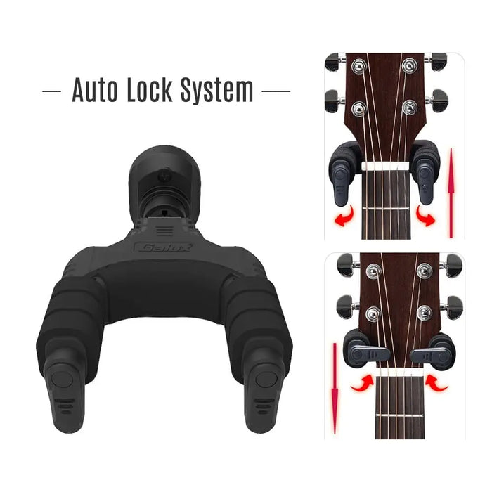 Gh-110p Auto Lock Guitar Hanger Hook Holder Wall Mount