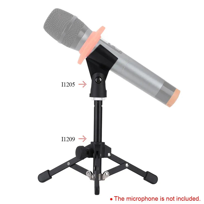 Ms-12 Mini Foldable Desktop Tabletop Tripod Microphone Mic