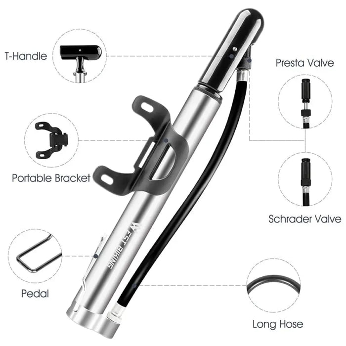 120 Psi Portable Long Hose Pump With Ergonomic Design