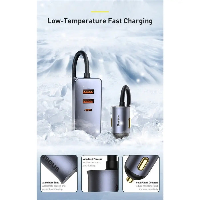 120w Qc 3.0 Pd Type-c Usb Quick Car Phone Charger For Iphone