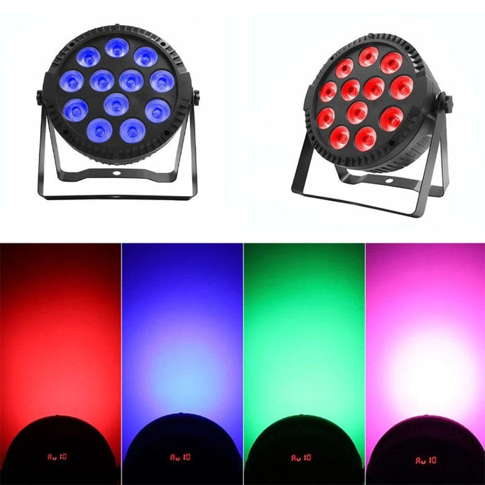 12*10W RGBW 4IN1 LED DMX Par Lights DJ Disco Party Stage Lighting Effect Theater Holiday Xmas Dance Wedding Wall Wash Lamp