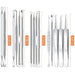 15pcs Stainless Steel Blackhead Remover Pimple Popper Tools