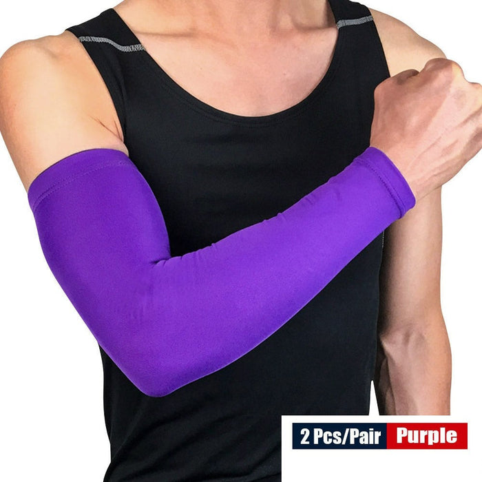 2Pcs/Pair UV Protection Long Arm Sleeves For Cycling Hiking Golf