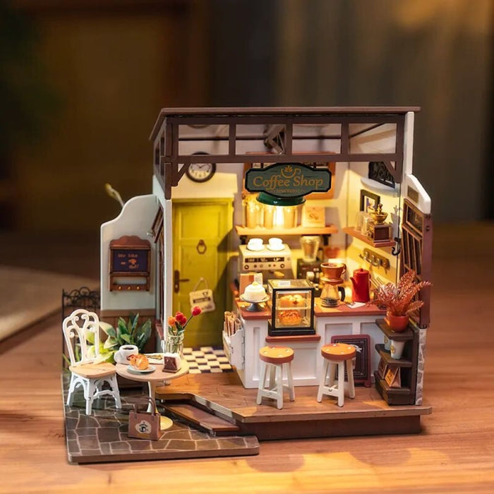 No.17 Cafe Miniature House Kit For Kids Adults Diy