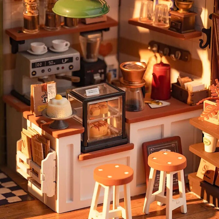 No.17 Cafe Miniature House Kit For Kids Adults Diy