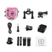 Vibe Geeks 180° Rotation 1080p Hd Kids Action Camera-usb