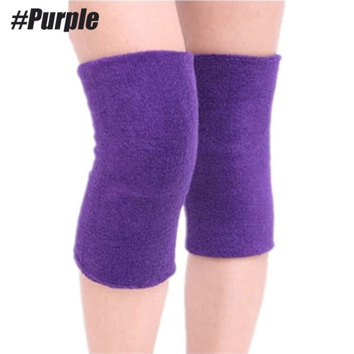 1 Pair Elastic Winter Warm Towel Knee Sleeves For Joint Pain Arthritis Relief