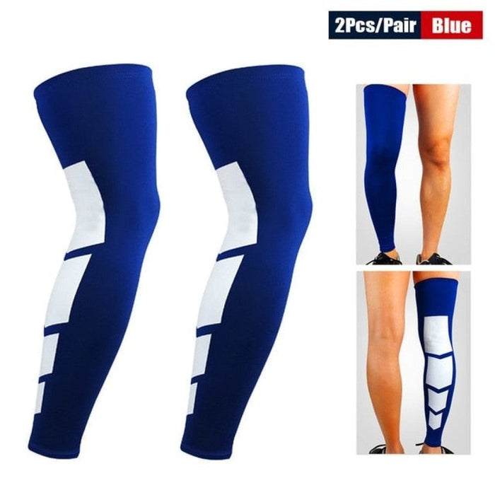 Anti-slip Calf & Shin Splint Sports Compression Long Leg Sleeves For Cycling Running