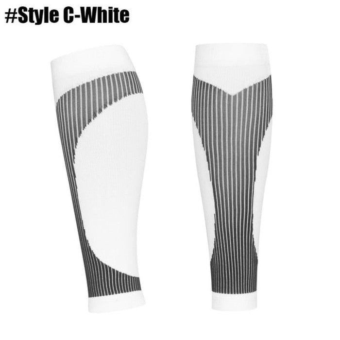 1Pair UV Protection Sports Leg Calf Compression Sleeves For Running Basketball Football