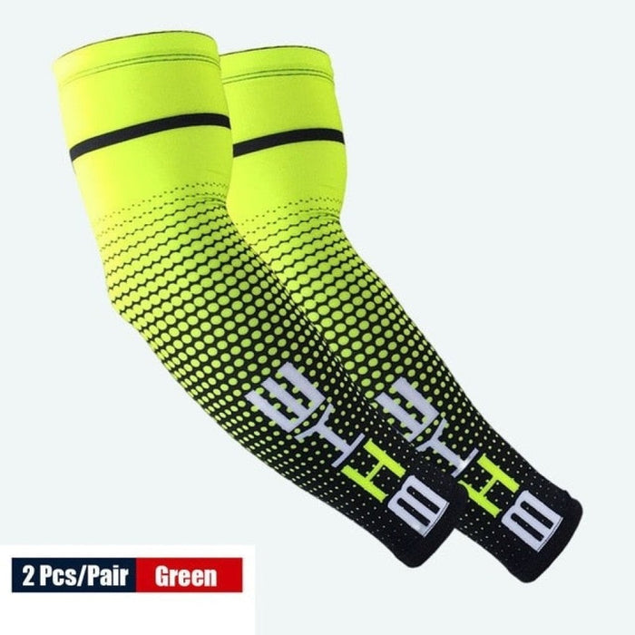 1 Pair UV Sun Protection Cooling Arm Sleeves For Running Cycling Basketball