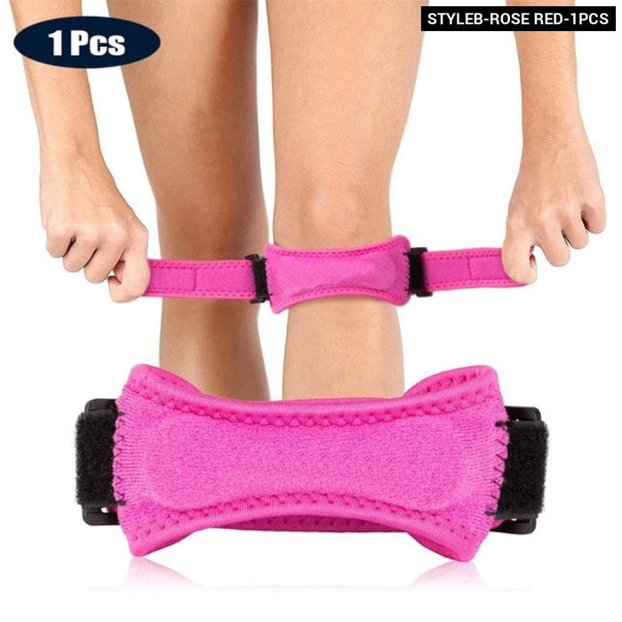 1Piece Adjustable Patella Knee Strap with Double Compression Pads