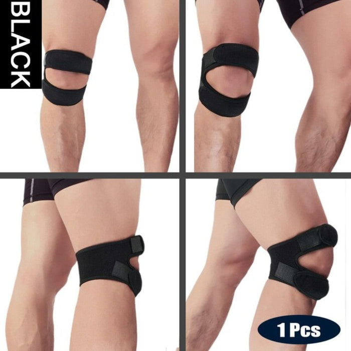 1Piece Adjustable Patella Knee Strap with Double Compression Pads